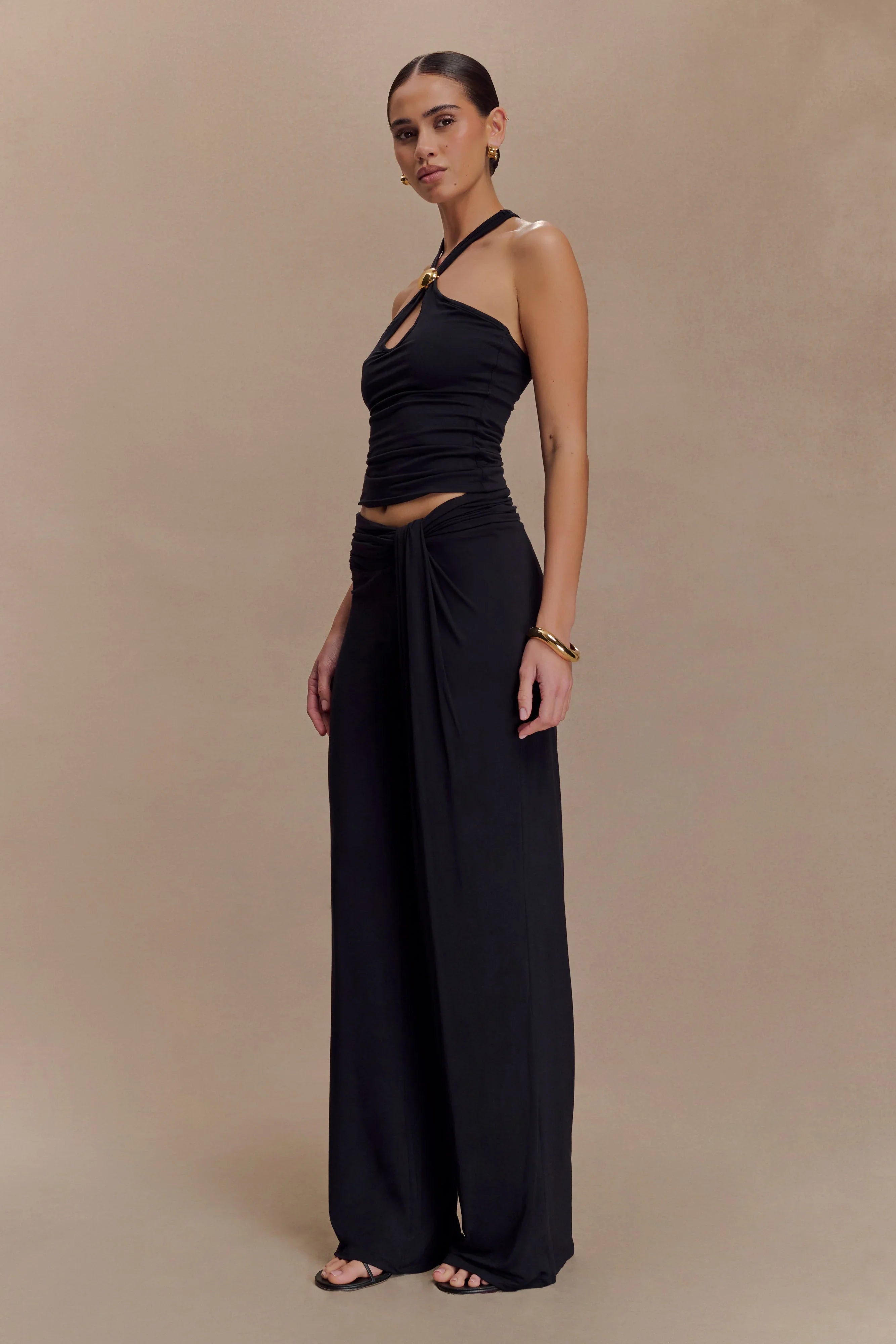 Ramona Modal Tank Top With Hardware Black
