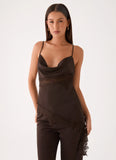 Melisana Cowl Top Chocolate