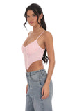 Lace Corset Top in Pink