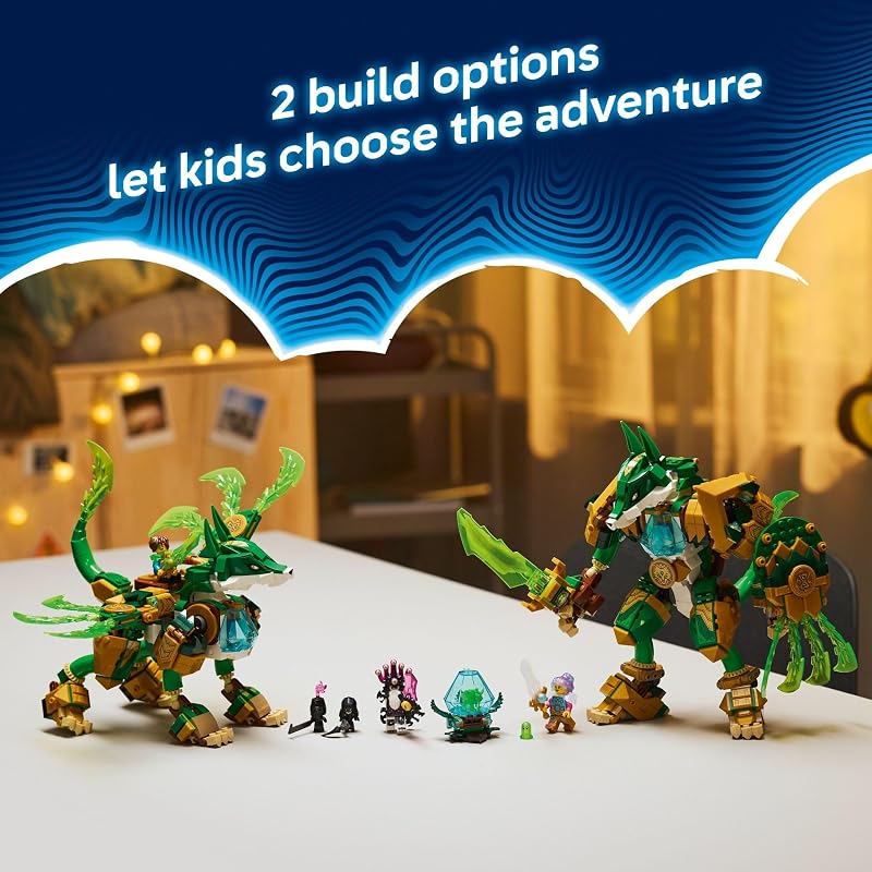 LEGO DREAMZzz Fox Guardian Mech Building Toy for Boys Girls Pretend Play Set for Kids Ages 9 W 2 Build Options 3 Minifigures 3 Creatures Gift Idea for Birthdays 71508