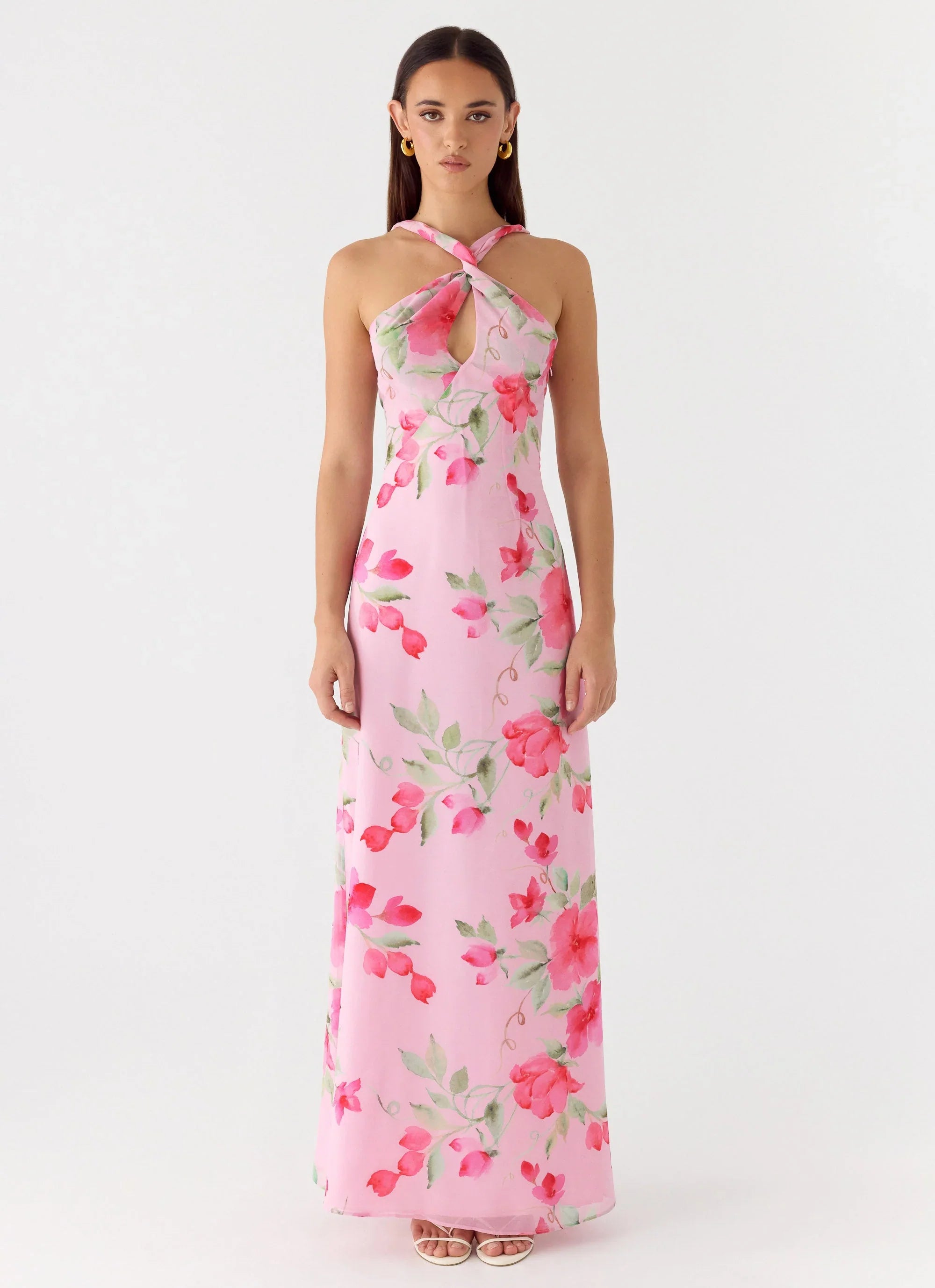Serafim Chiffon Maxi Dress Petal Soleil