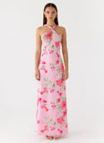 Serafim Chiffon Maxi Dress Petal Soleil
