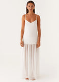 Heavenly Linen Maxi Dress White