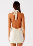 You Make Me Feel Mini Dress Ivory