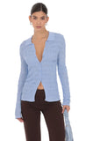 Textured Ribbed Top in Blue