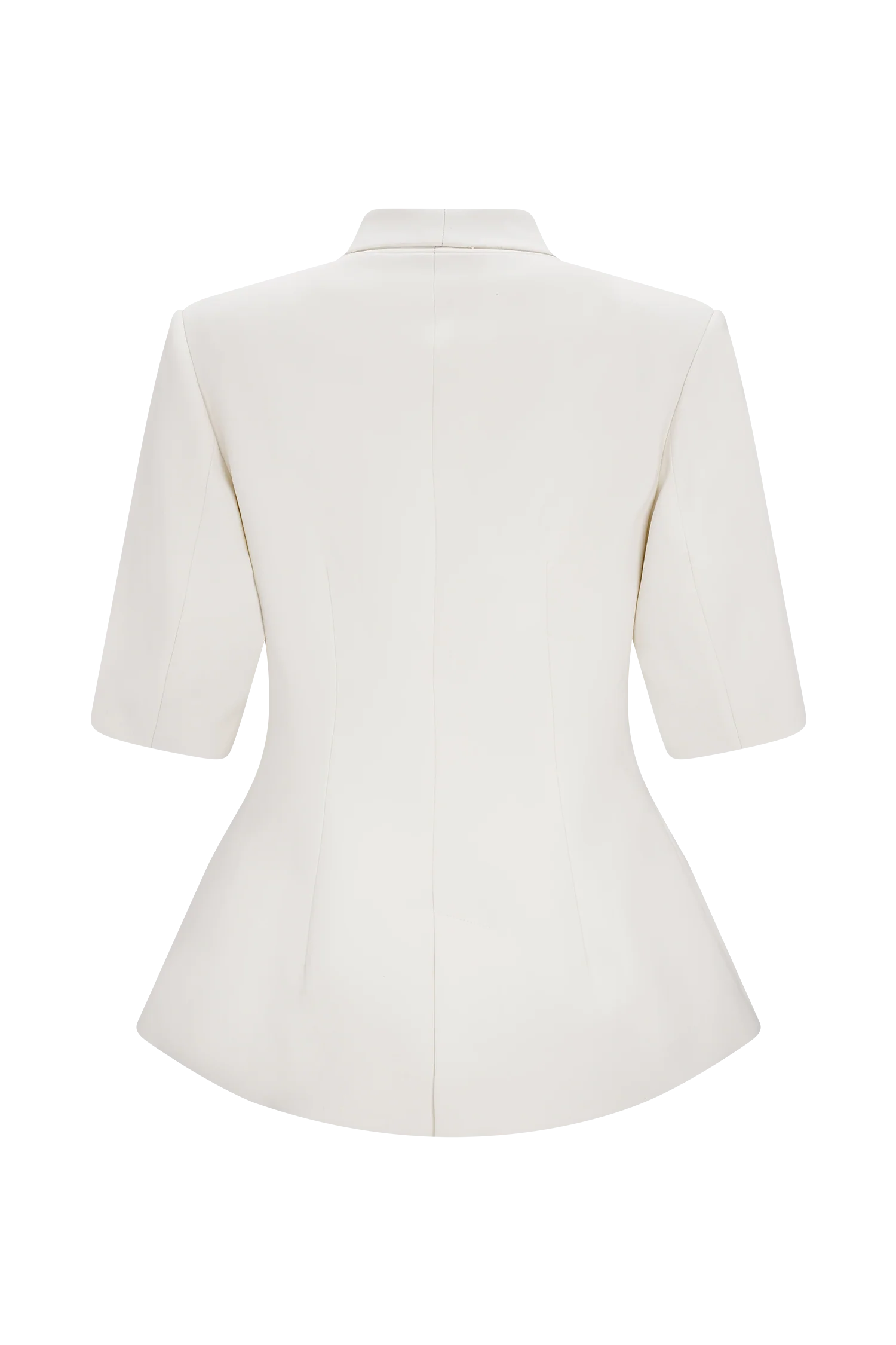 Opal Puff Sleeve Suiting Top Ivory