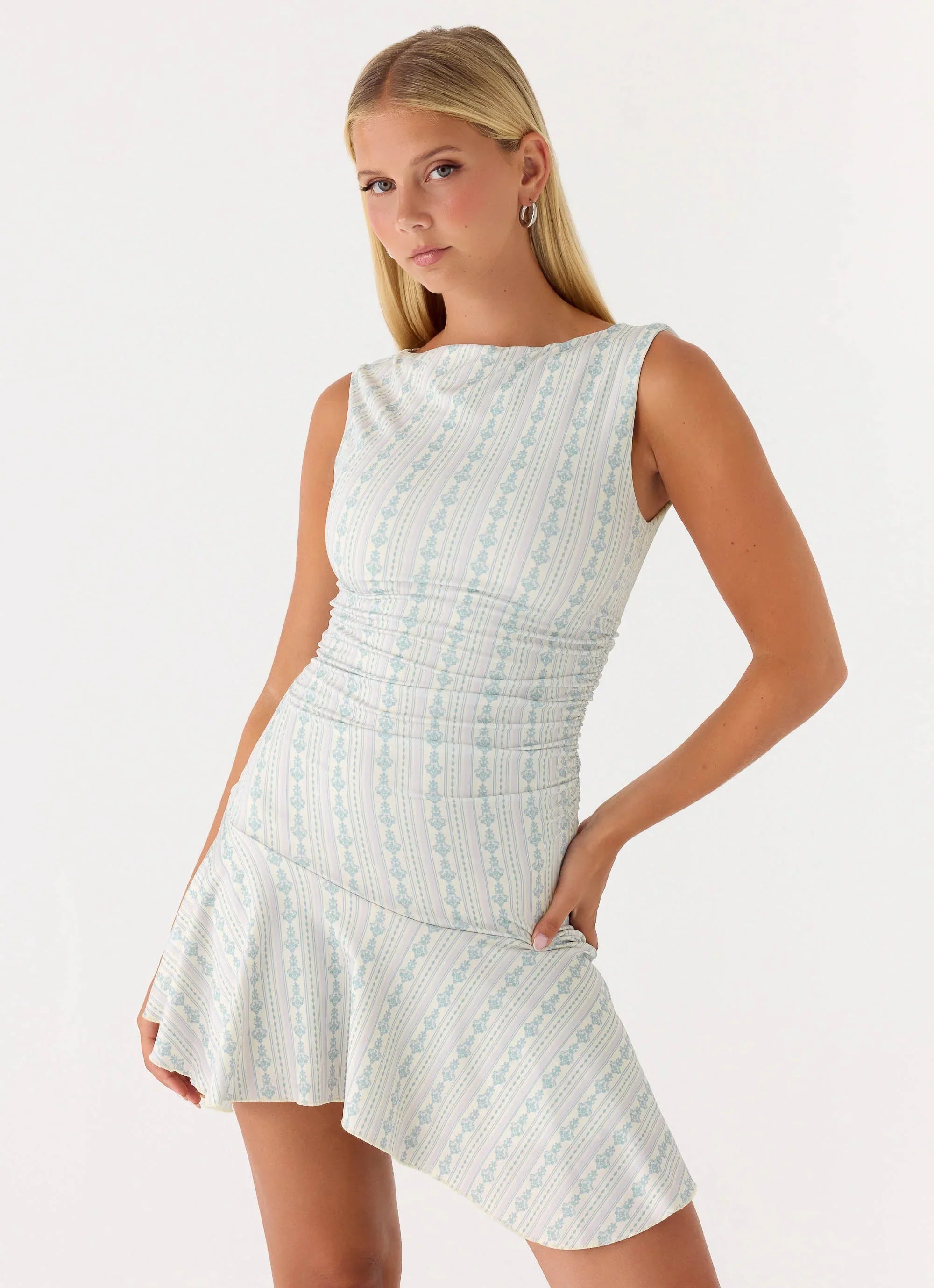 Summer Delight Mini Dress Vintage Stripe