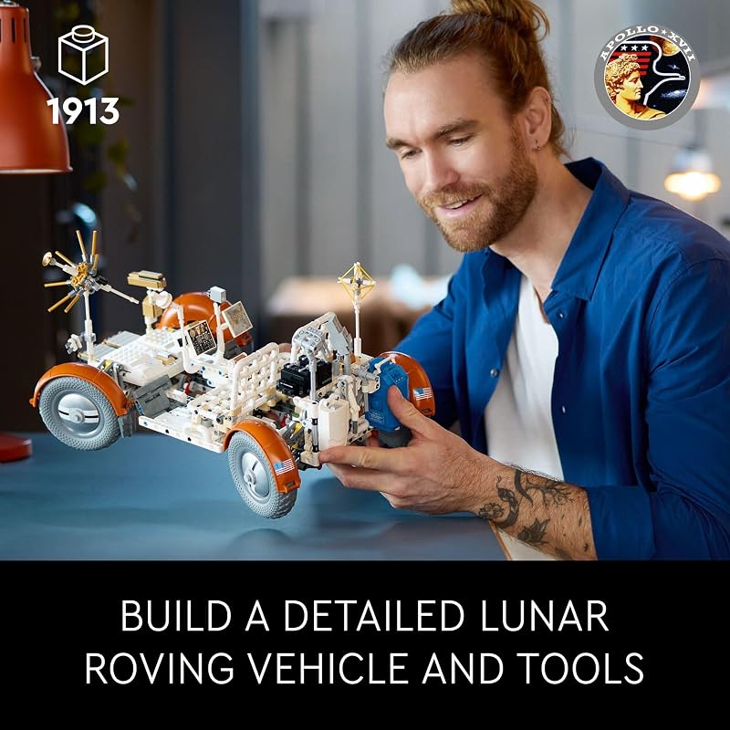 LEGO Technic NASA Apollo Lunar Roving Vehicle LRV Building Set Craft Kits for Adults Ages 18 Building Set of Space Rover with Authentic Details Gift for Birthdays 42182