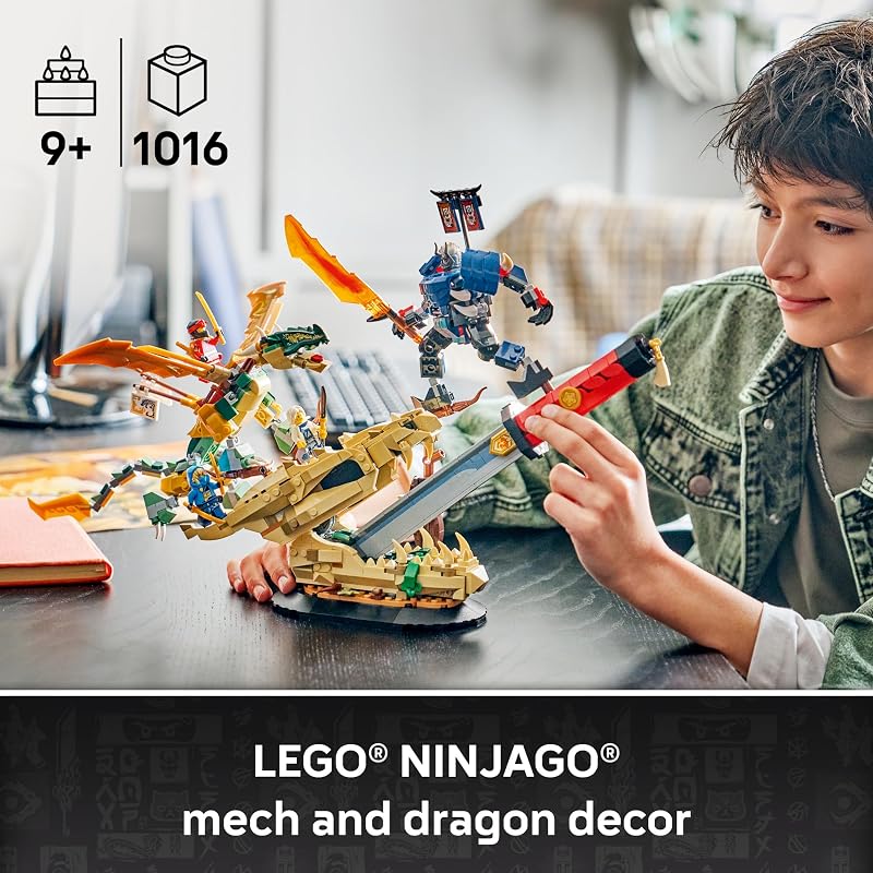 LEGO NINJAGO Battle at the Dragons Blade 71871 Collectible Building Toy for Boys Girls Ages 9 Display Set for Bedroom or Desk 4 Minifigures 1016 pieces Gift Ideas