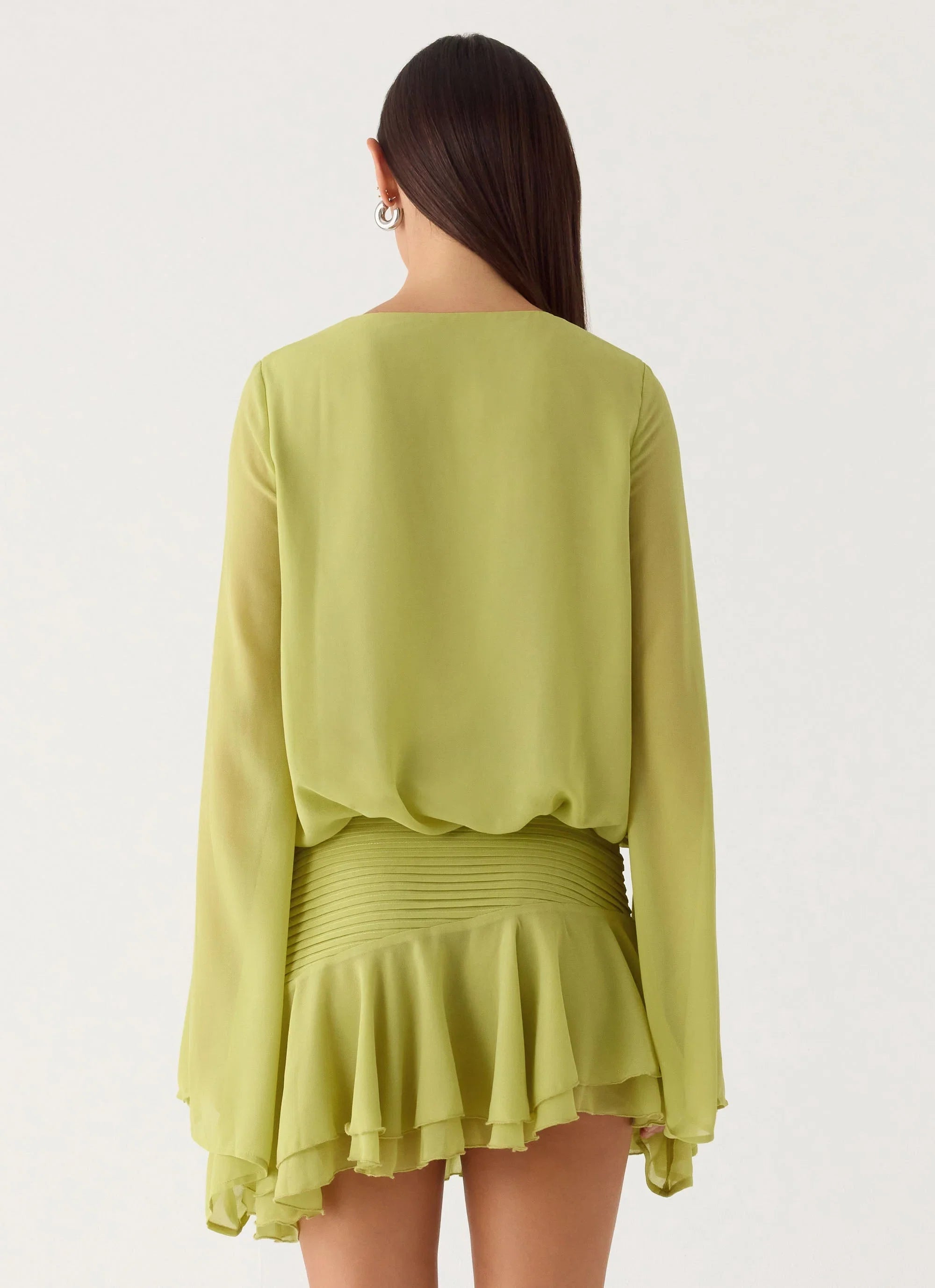 Solo In Soho Mini Dress Lime