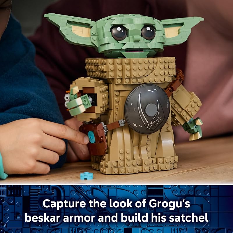 LEGO Star Wars Grogu Mandalorian Apprentice Building Toys Build and Display Set for Boys Girls Ages 10 Star Wars Gifts for Kids 75446