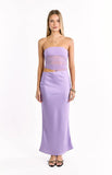 Elinor Lilac Satin Maxi Dress