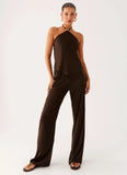 Deacon Low Rise Pants Chocolate