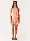 Willow Chiffon Mini Dress Orange