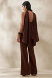 Seloria Brown Wide Leg Trouser