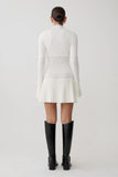 Adena Pointelle Knit Mini Dress Ivory