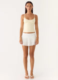 Overdue Low Rise Mini Skort White