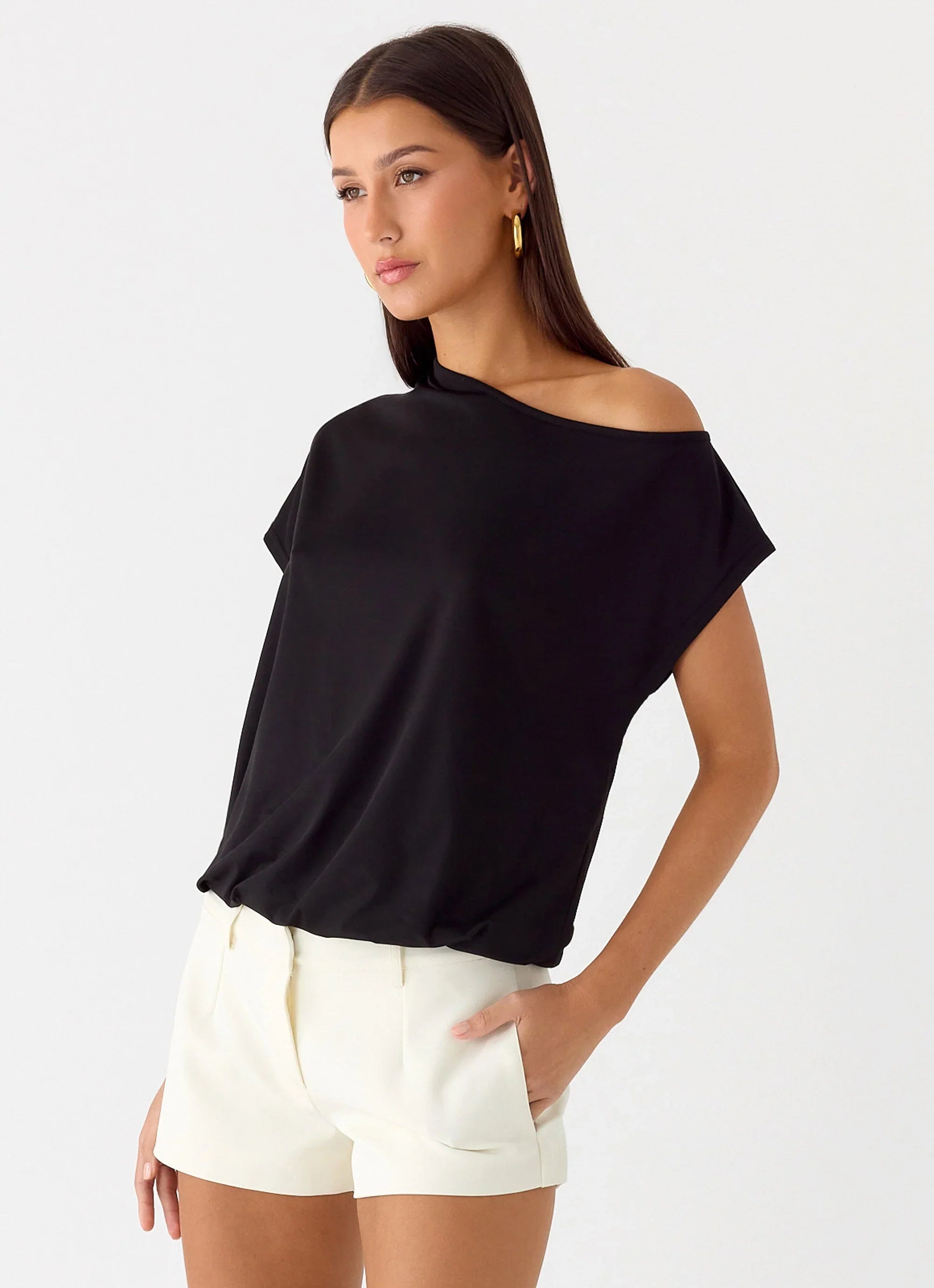 Raeni Off Shoulder Top Black