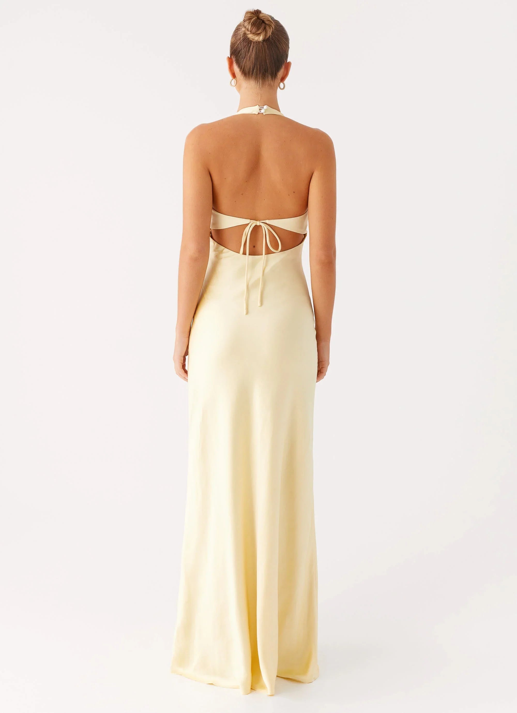Ambre Mesh Panel Maxi Dress Yellow