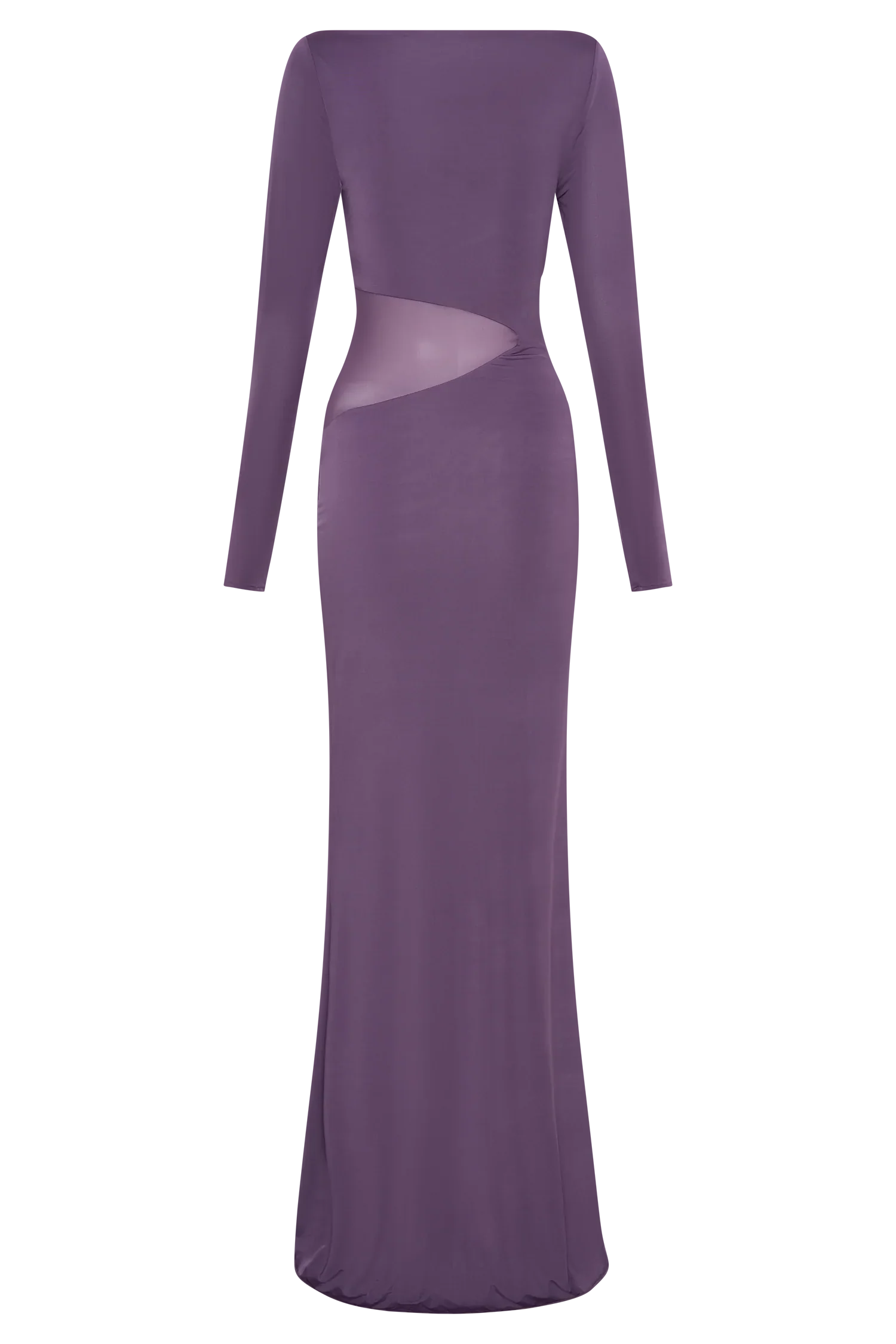 Megan Slinky And Mesh Maxi Dress Purple