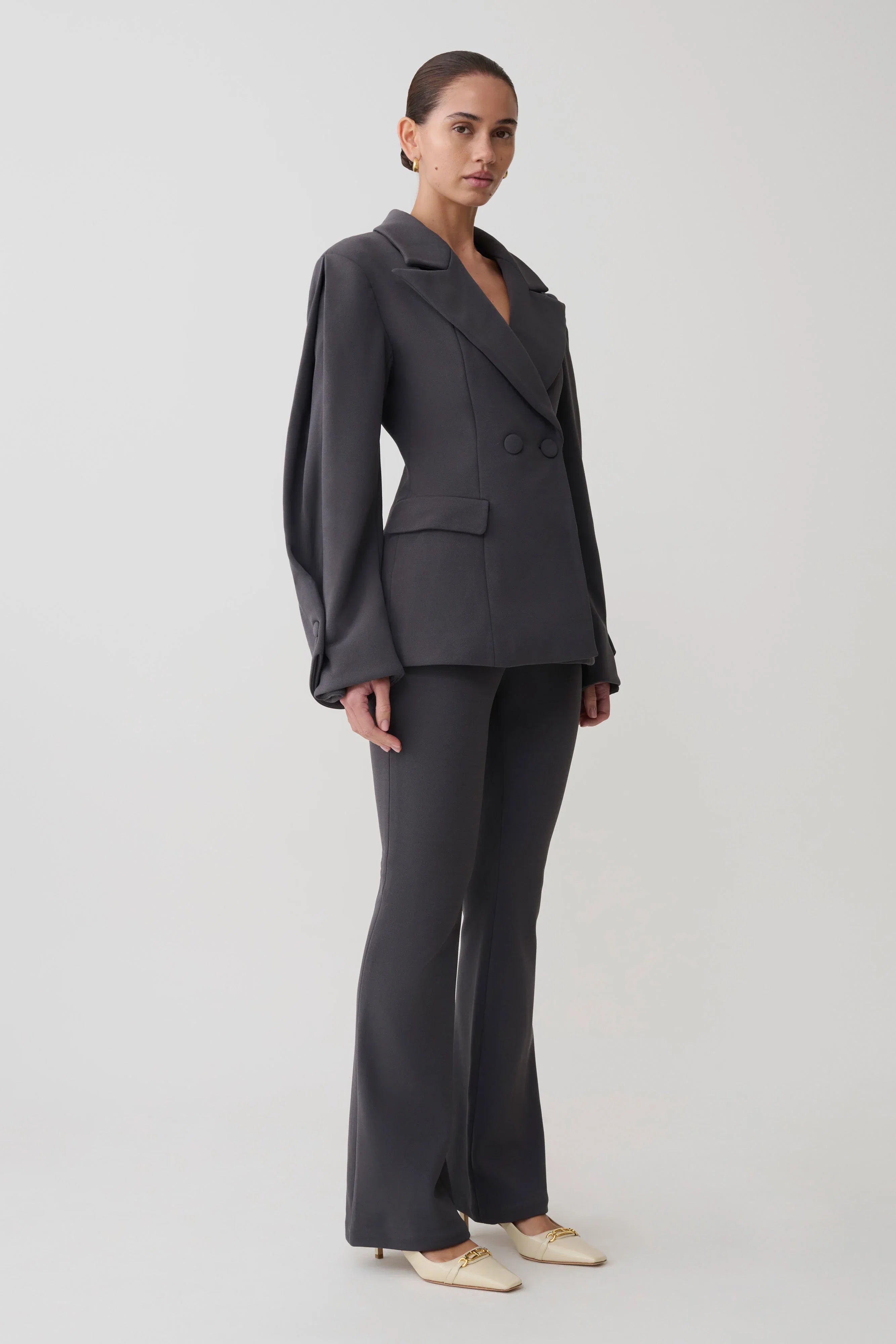Marion Fit And Flare Pant Charcoal Shadow