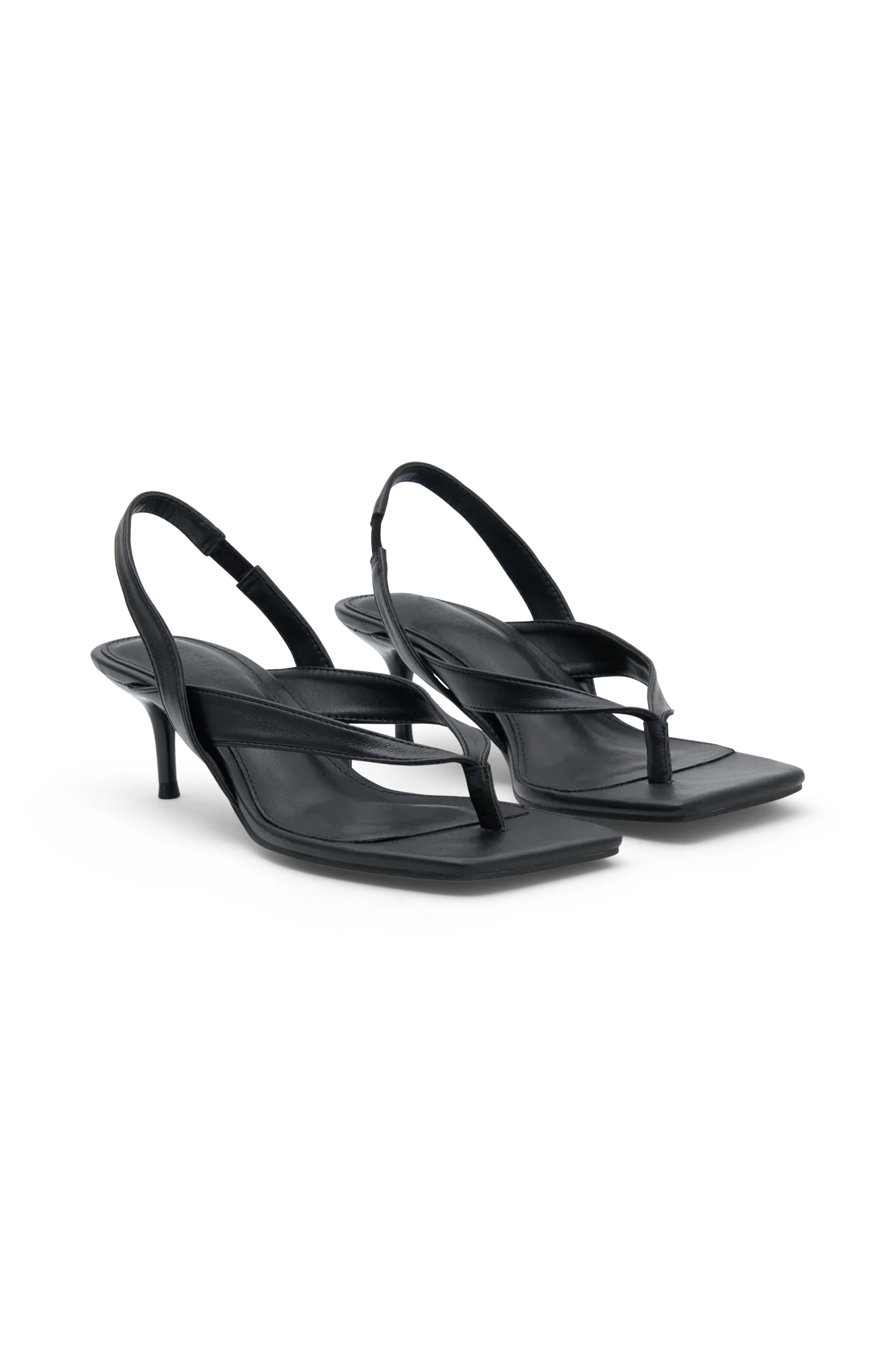 Mai Sling Back Thong Heel Black