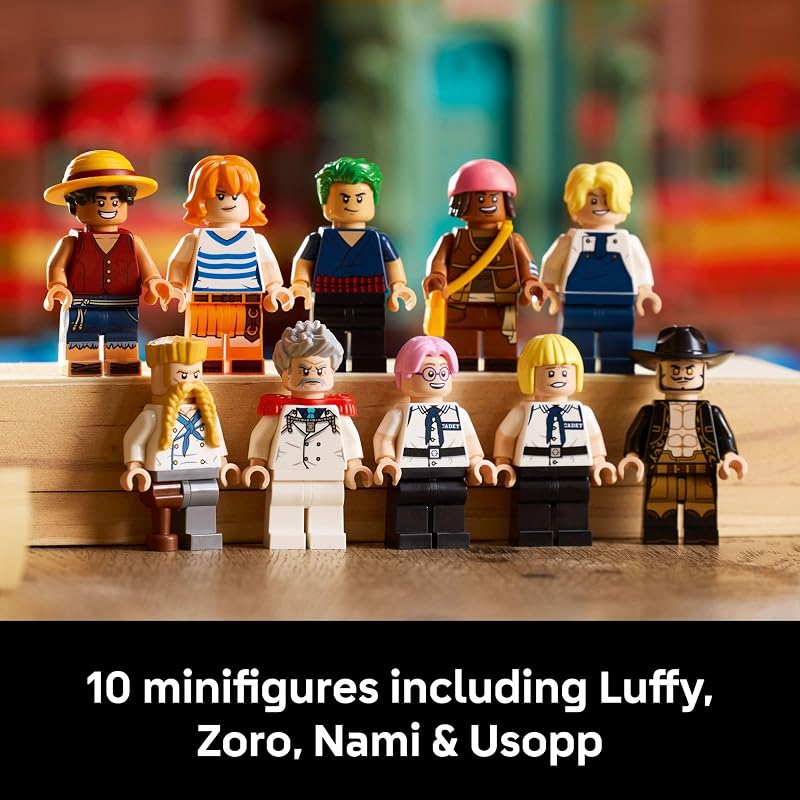 LEGO ONE Piece The Baratie Floating Restaurant Building Set for Adults Collectible Building Blocks for Anime Fans 18 Arts and Crafts DIY Kit W 10 Minifigures Gift Idea for Birthdays 75640
