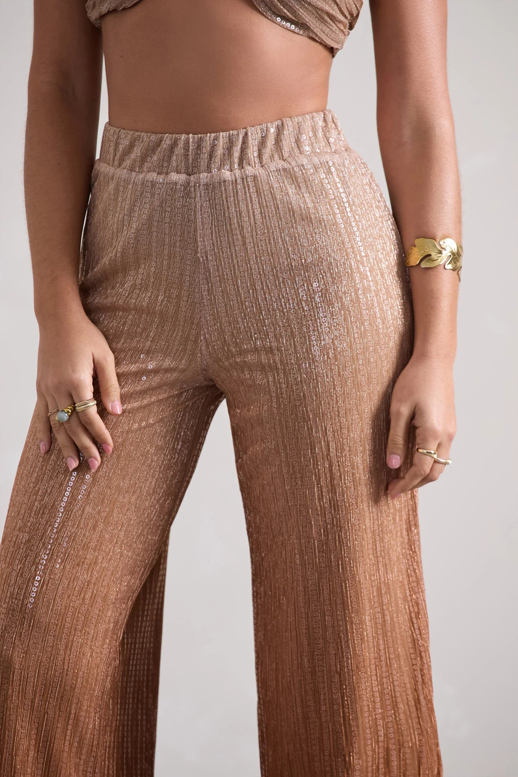 Connection Gold Metallic Ombre Trousers