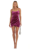 Velvet Dress in Purple