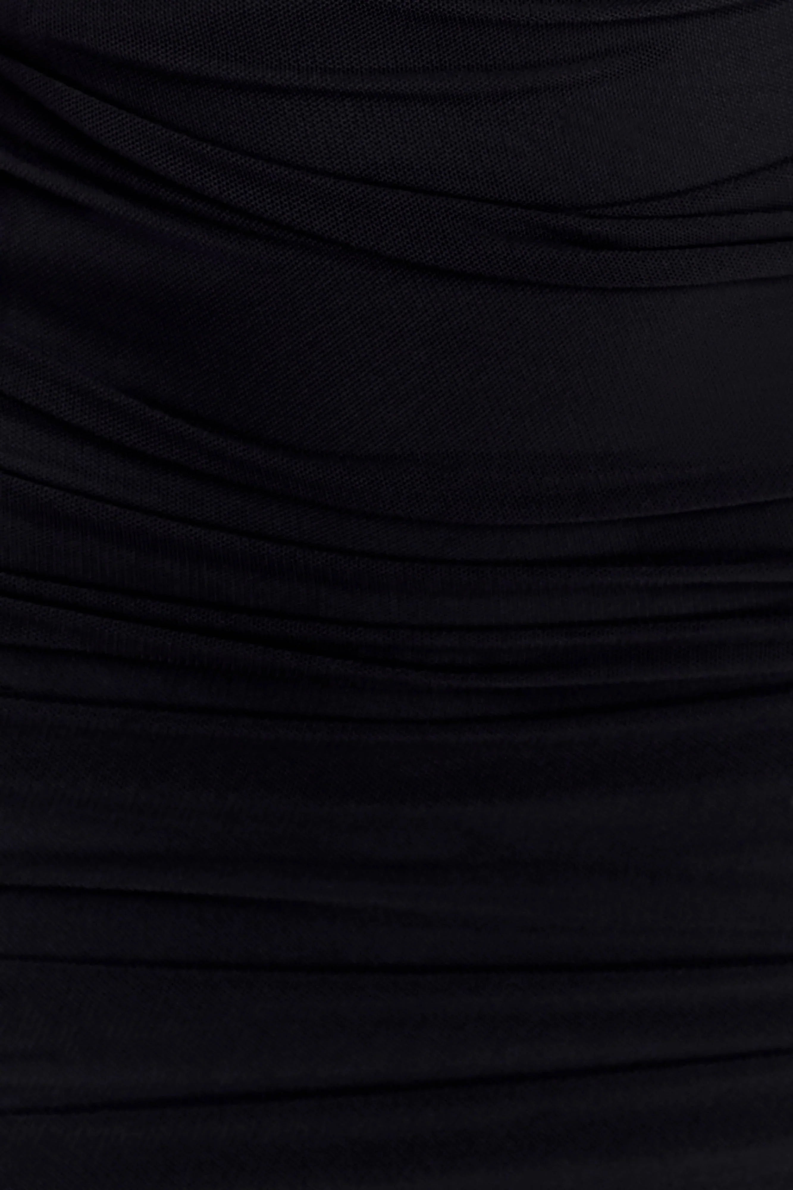 Jianna Strapless Mesh Maxi Dress Black