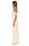 Ella Cream Crepe Formal Maxi Dress