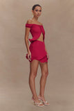 Haisley Off Shoulder Knit Top Raspberry