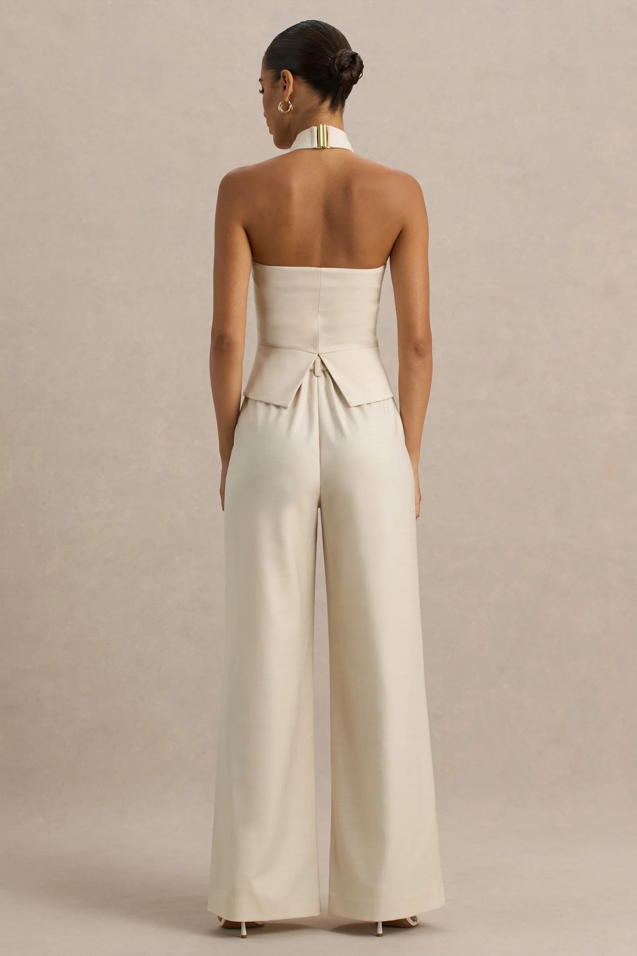 Bellarose Nude Wide Leg Trousers