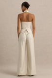 Bellarose Nude Wide Leg Trousers