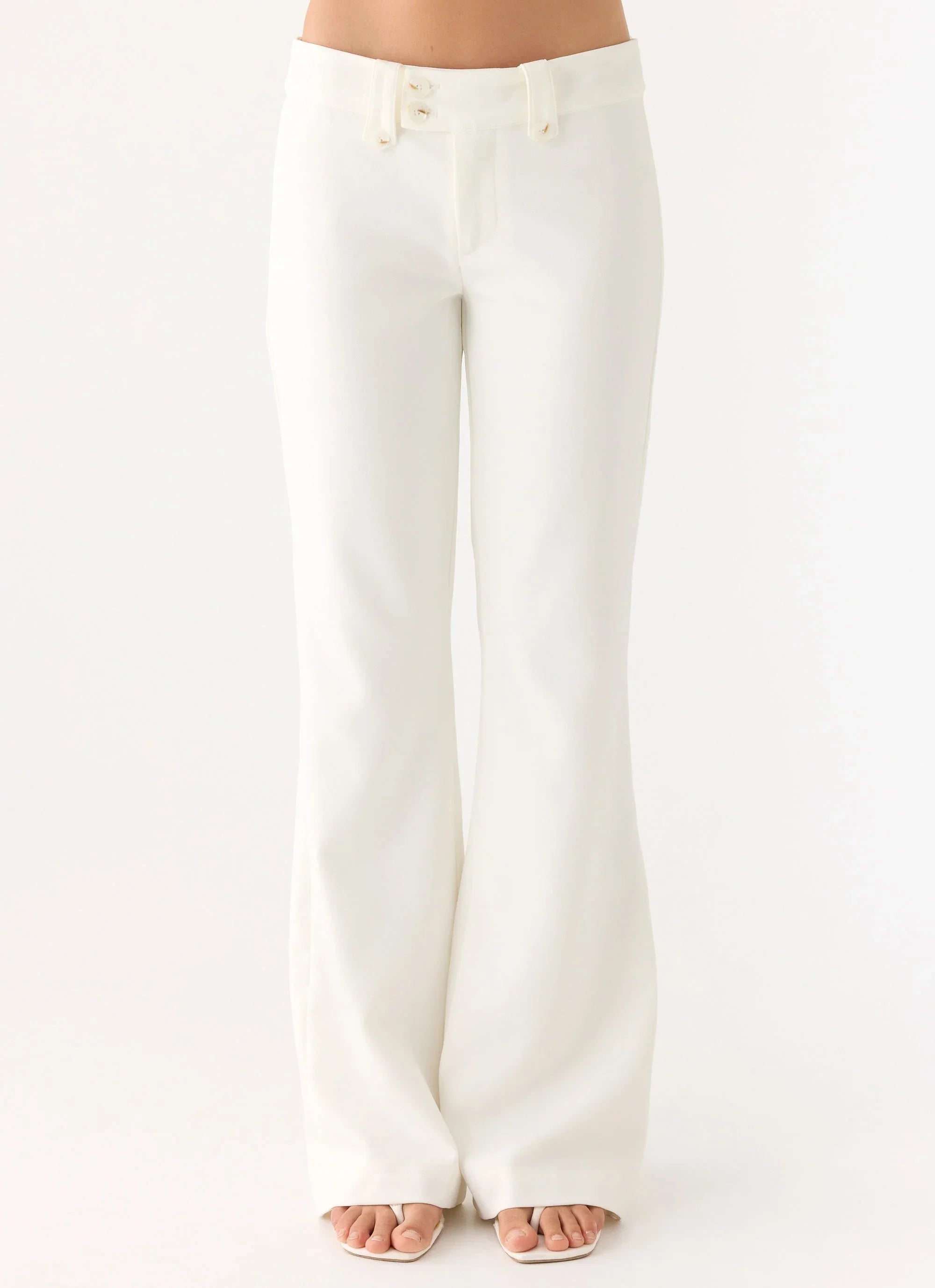 Weiss Low Rise Suiting Pants White