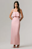 Scarlet Pale Pink Square Neck Embellished Maxi Dress