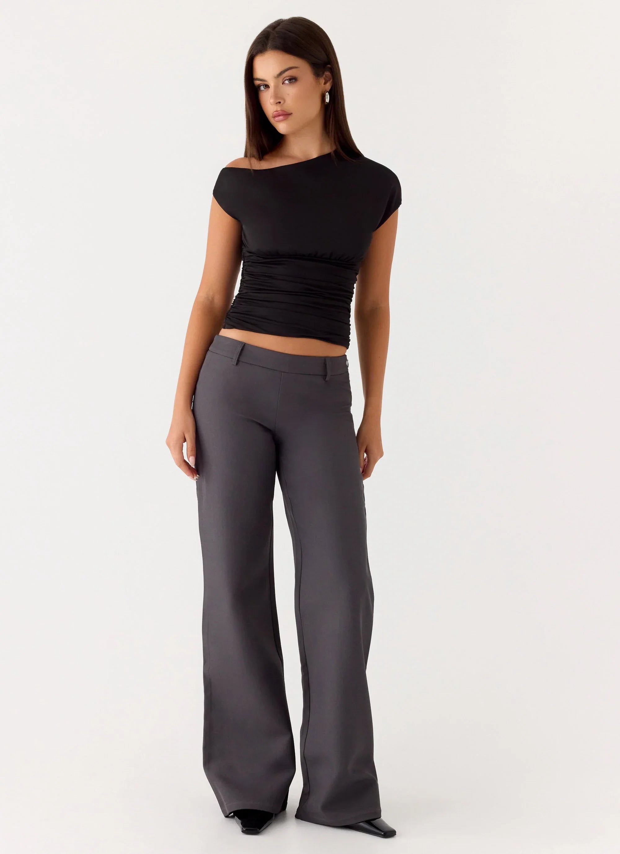 Hot as Ice Low Rise Pants Grey
