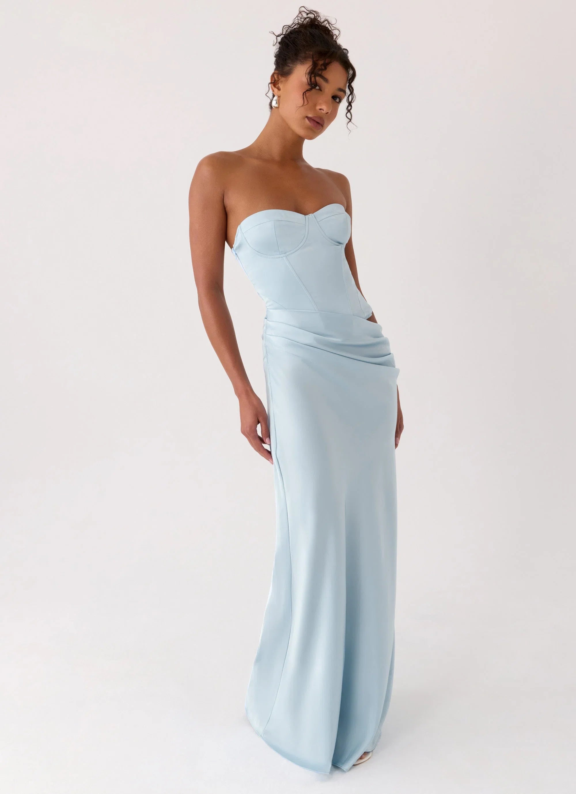 Emory Corset Maxi Dress Blue