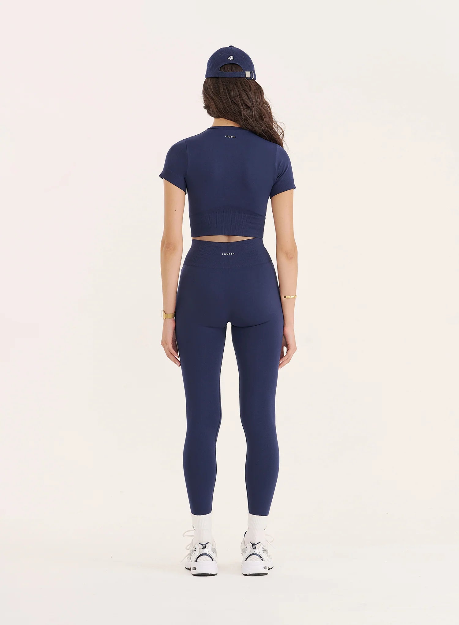 Navy Seamless Gym Crop Top