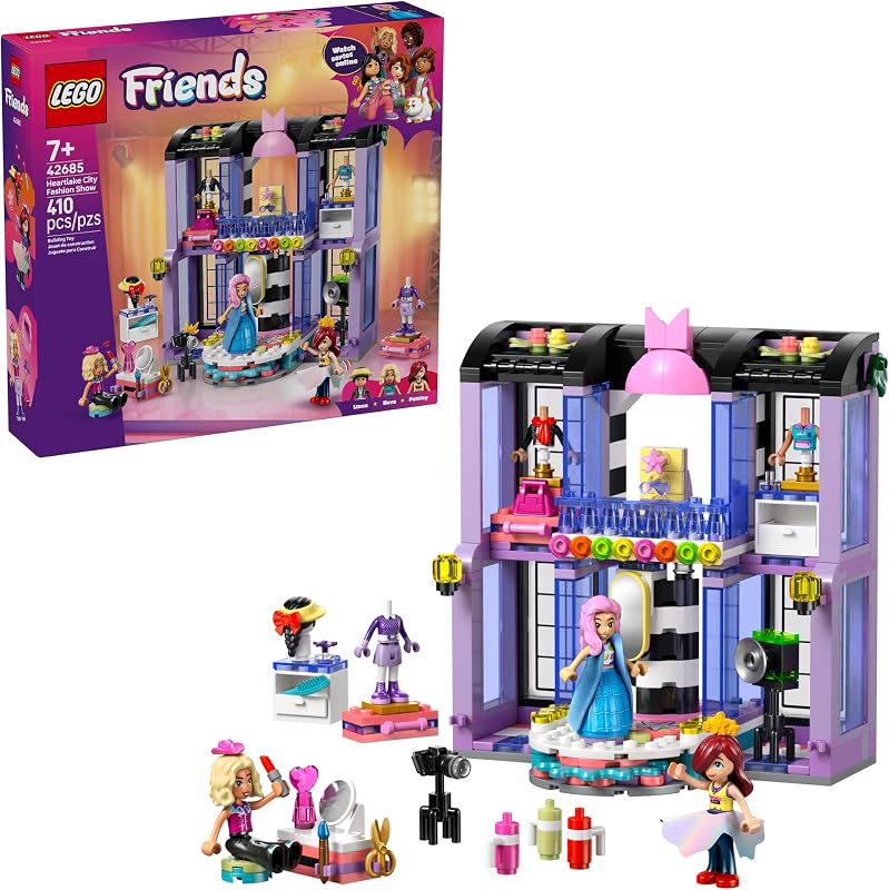 LEGO Friends Heartlake City Fashion Show Building Toy for Girls Boys Pretend Play Set for Kids Ages 7 W Paisley Liann Nova Minidolls Accessories Gift Idea for Birthdays 42685