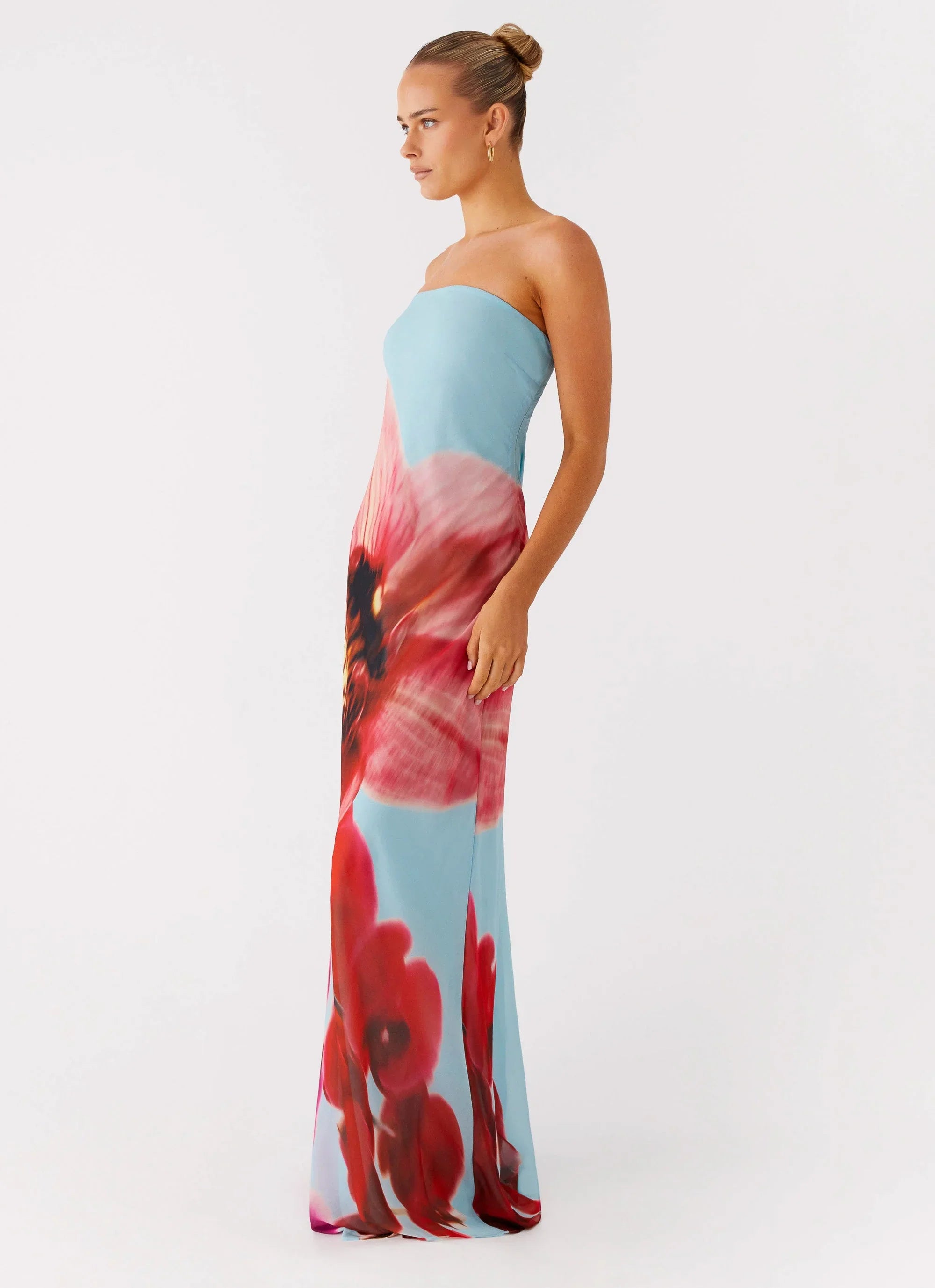 Amelle Maxi Dress Turquoise Bloom