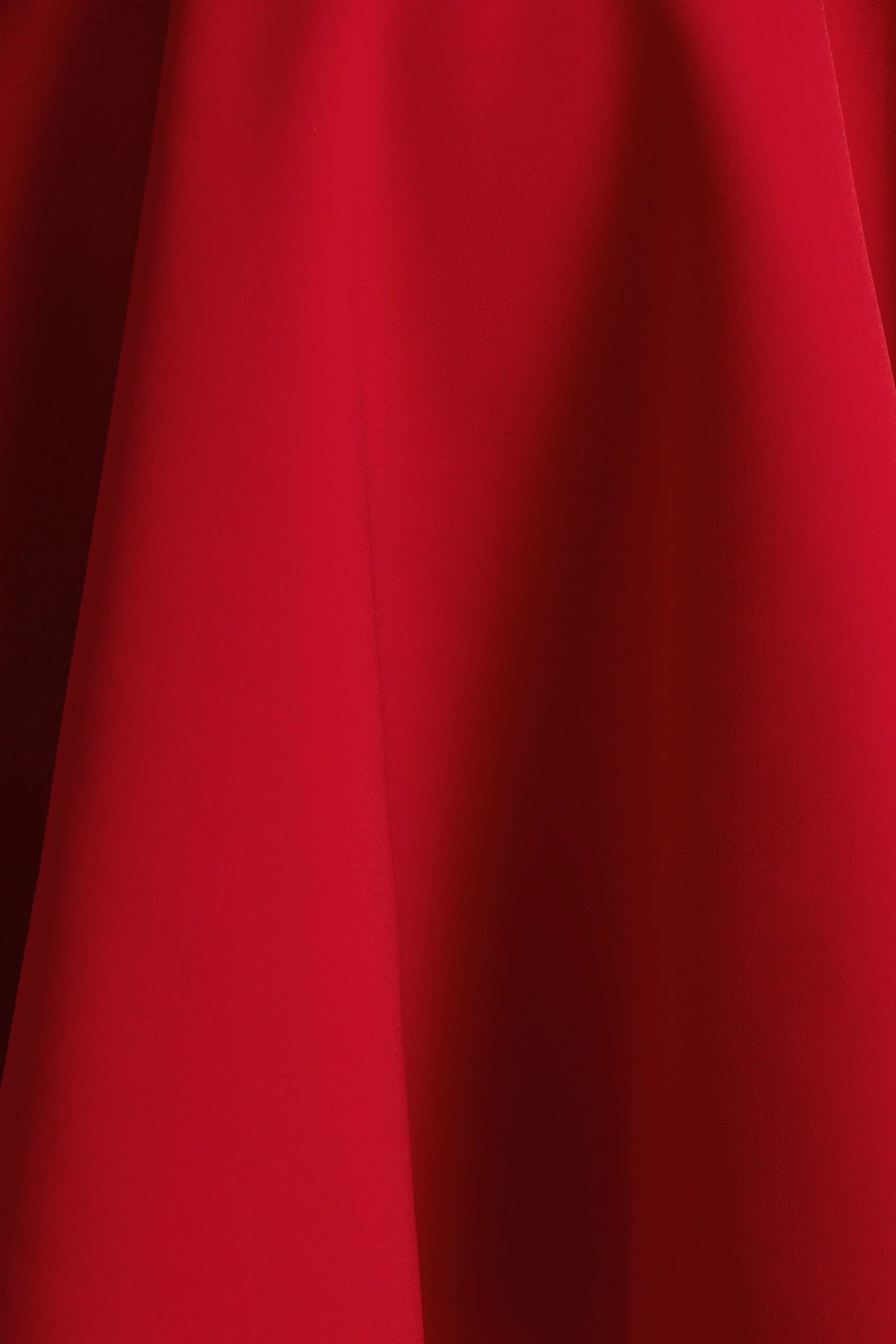 Astonish Red Long Sleeve Embellished Square Neck Mini Dress With Volume Skirt