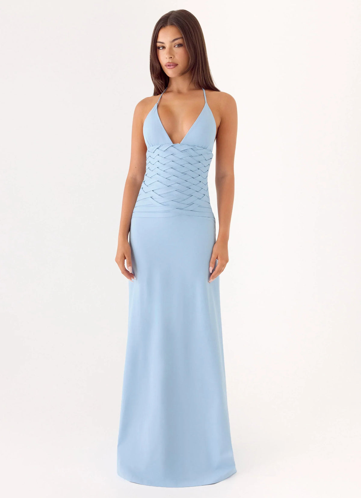 Miliano Handwoven Maxi Dress Blue