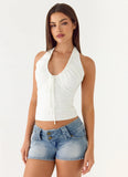Ask You Twice Top White