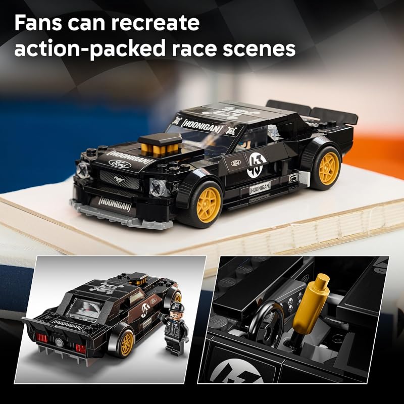 LEGO Speed Champions Ken Blocks 65 Ford Mustang Hoonicorn V1 77262 Building Toy for Boys Girls Ages 9 Detailed Toy Car for Kids Play or Display Model 345 pieces Gift for Birthdays