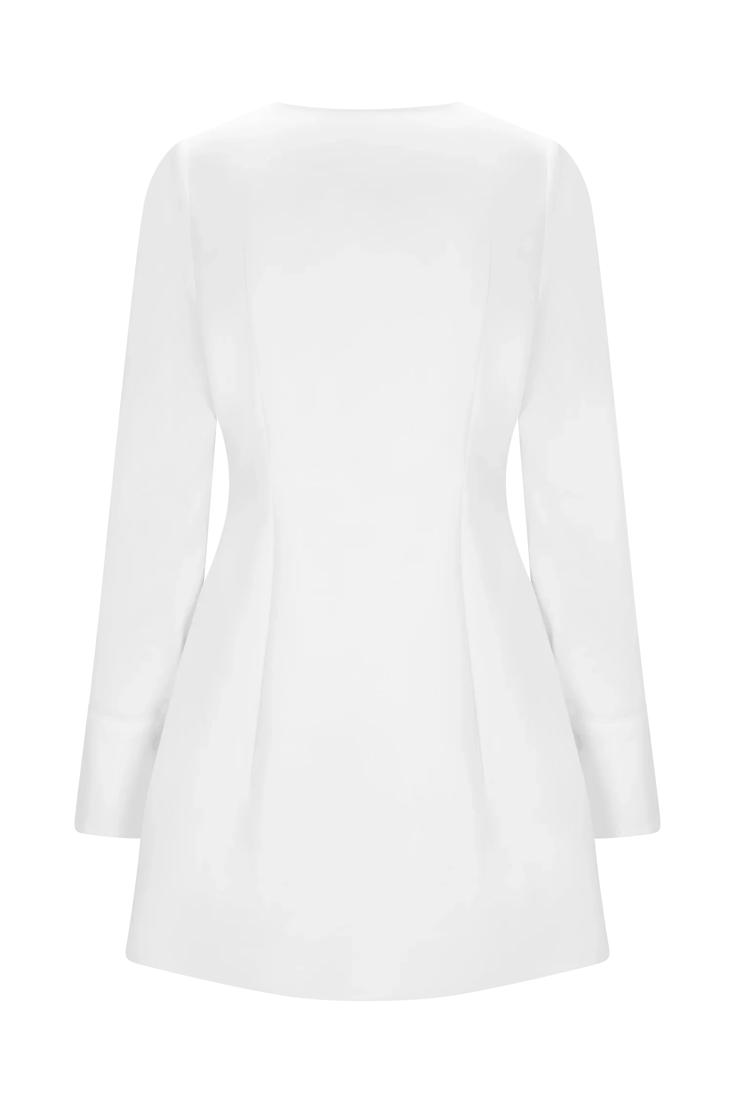 Carina Peplum Cotton Shirt Dress White
