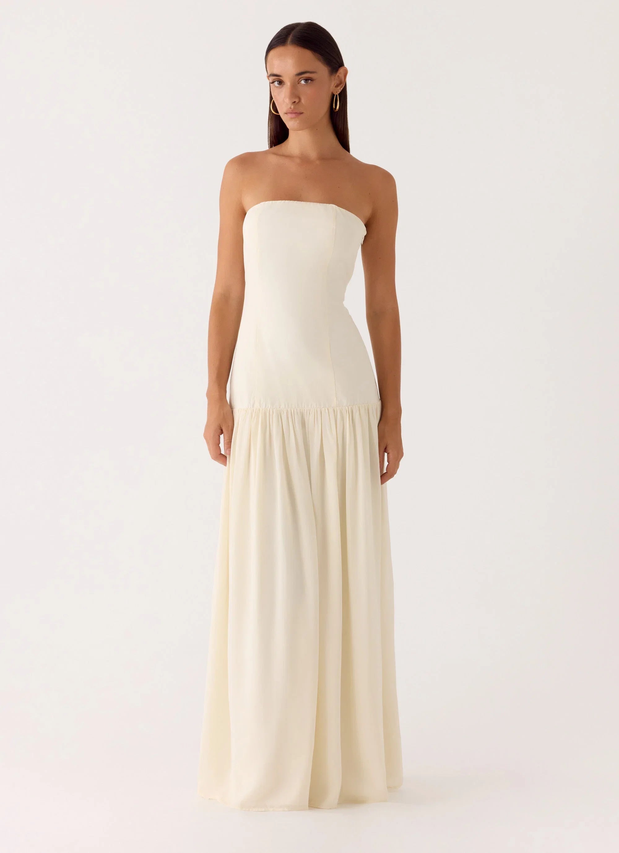 Slowing Tide Maxi Dress Ivory