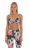Two Piece Set in Newspapper Print
