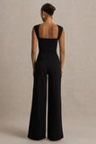 Everlee Black Sweetheart Neck Jumpsuit