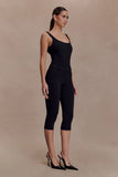Blanca Stretch Crepe Capri Pants Black